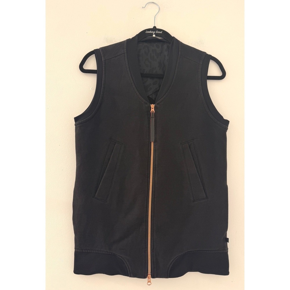 Lululemon Rare Women's Black Departure Vest Soft cotton Size 6 Gorpcore